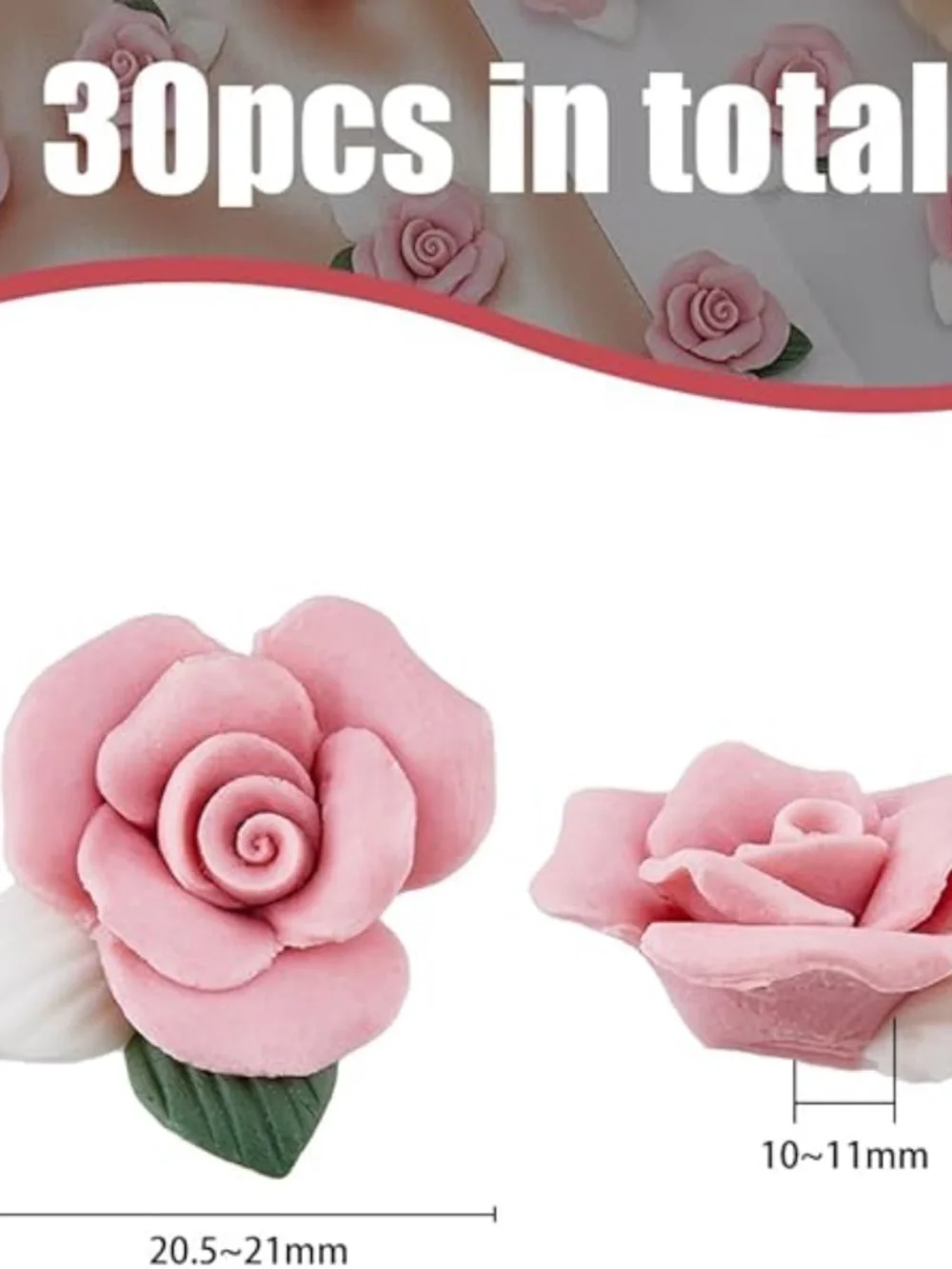 2.5” x 3.5” porcelain rose frame